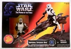 Kenner Star Wars POTF Imperial Speeder Bike & Biker Scout 3.75" Figure Set New