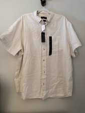 Banana Republic Slim Fit Shirt Mens XL White Short Sleeve Button Up NWT