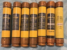 Lot Of 7 NOS BUSSMANN BUSS LPS-RK-35SP LOW-PEAK RK1 35A 600VAC/300VDC FUSE