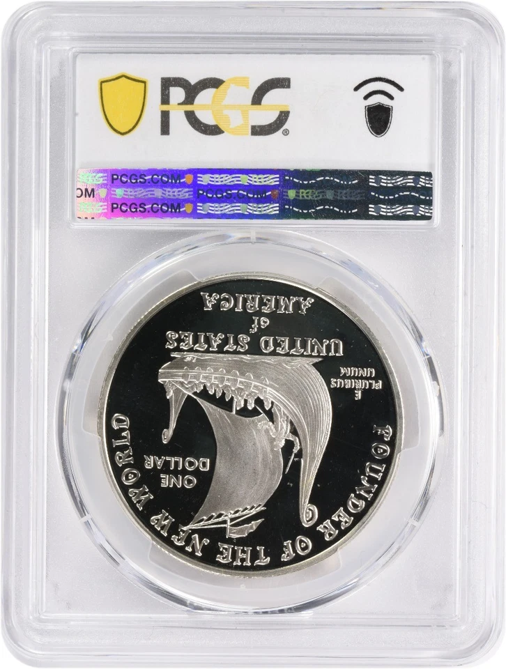 2000-P Leif Ericson Silver Commemorative Dollar PR70DCAM PCGS Proof 70 Deep Cam - Image 2 of 2