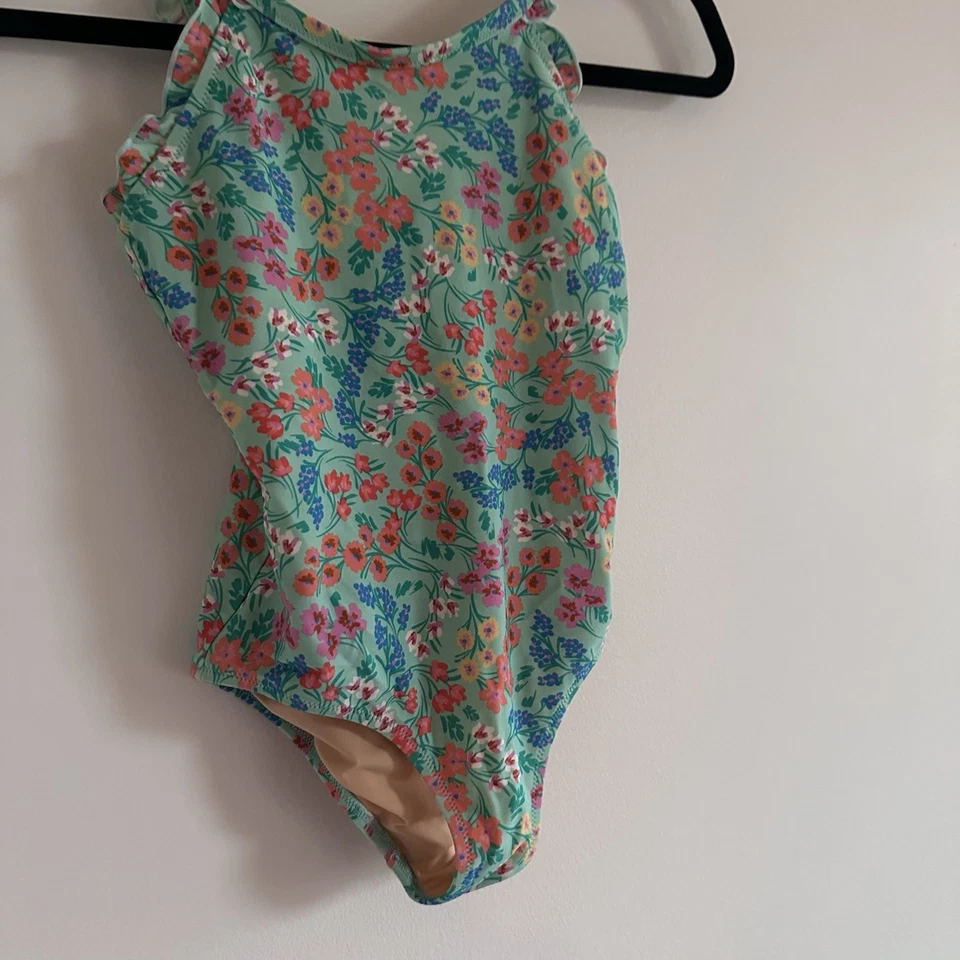 Traje de baño de una pieza con volantes florales Crewcuts para niñas talla 10 Foto 2 de 4