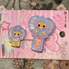 Baby Three blue elephant hair clips set