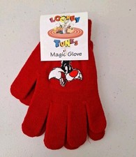 Vintage Looney Tunes Sylvester Knit Magic Gloves Embroidered One Size NEW
