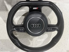 AUDI A3 S3 S LINE FLAT BOTTOM STEERING WHEEL AUTOMATIC 2013-2020 LEATHER