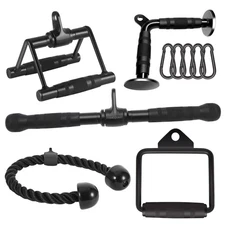 Cable Attachments for Home Gym, Made of Heavy Duty Solid Steel, LAT Pulldown ...