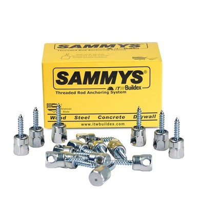Sammys 8020957-25 1/4 x 1'' Horizontal Rod Anchor Super Screw with 3/8 in. Th...