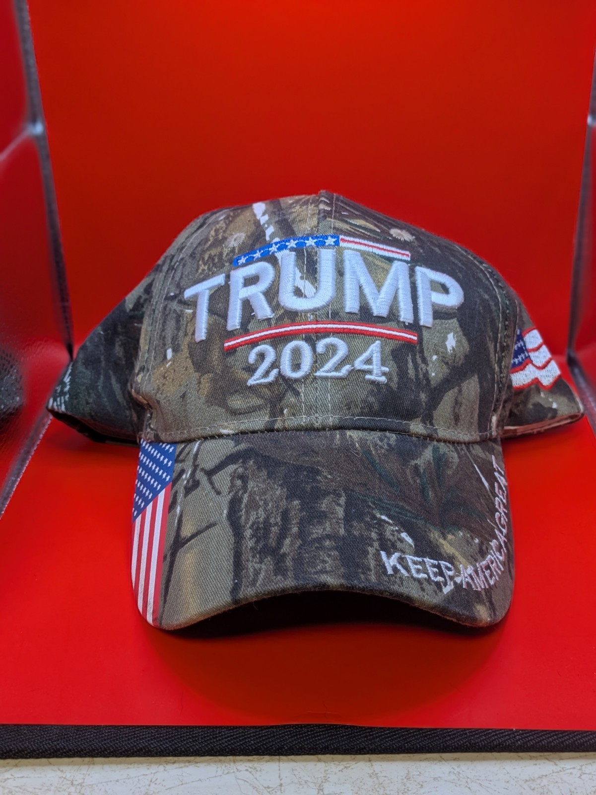 Trump 2024 Camo Hat - Patriotic Military-Style Cap for Supporters