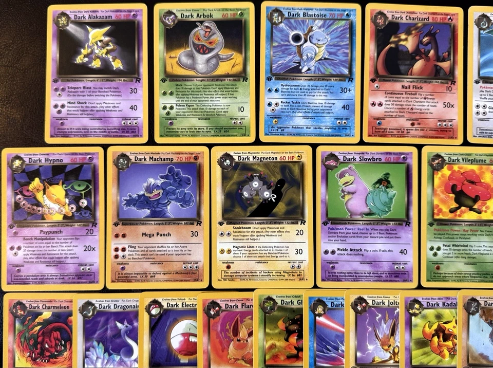 Complete 1st Edition Team Rocket Rare/Uncommon/Common Pokemon 65 Card Set LP/NM - Image 2 of 4