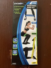 Pro Strength 3 Pack Resistance Band Set: Light, Medium  Heavy Color Coded NEW 