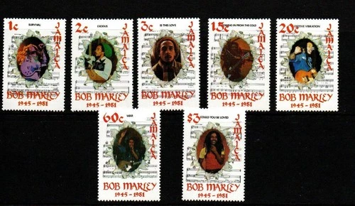 JAMAICA SG529-535 BOB MARLEY COMMEMORATION MNH