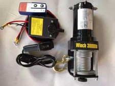 Electric Winch Vehicle-Mounted Rope Winder Hoist 12V Automotive Towing Motor