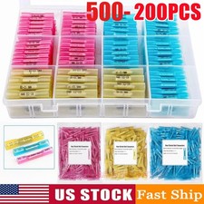 200/500x Car Heat Shrink Wire Connectors Kit Solderless Crimp Butt Terminals 12V