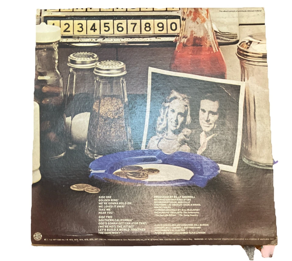 George Jones & Tammy Wynette - Greatest Hits - 1977 Epic Records - Image 2 of 3