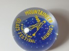 Vintage West Virginia Mountaineers Country Glass Festival Art Glass Paperweight — photo 6