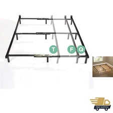 Compack Metal Adjustable Bed Frame, 7 Inch Support Bed Frame for Box Spring a...