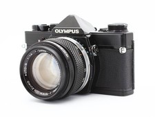 Exc 3 Olympus OM-1 Black Film Camera G.ZUIKO AUTO-S 50mm f/1.4 From JAPAN