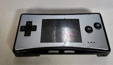 Authentic Silver Nintendo GameBoy Micro Console OXY-001 untested For Parts Only 
