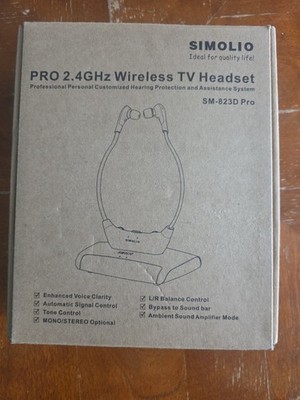 Simolio 2.4GHz Wireless TV Headset SM-823D Pro - complete Works