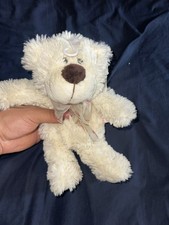 VTG The Plush factory White Plush Bear with Bow and Ribbon