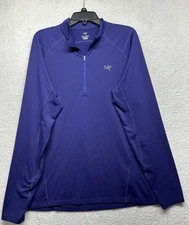 Arc'teryx Mens Size XL Purple 1/2 Zip Cormac Long Sleeve Pullover Shirt (L5)