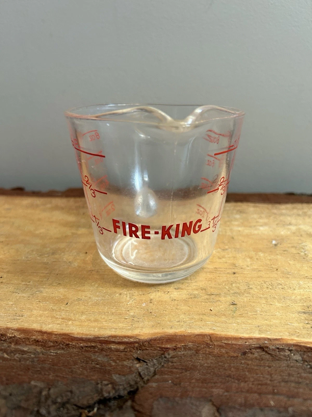 VTG, Fire King, One Cup, #496, Measuring Cup w/Red Writing