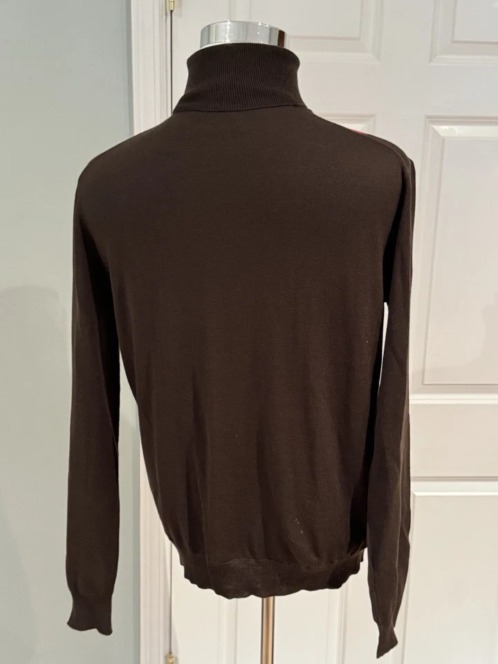 Prada Men's 100% Wool Turtleneck Argyle Sweater US L IT 54 - Image 4 of 4