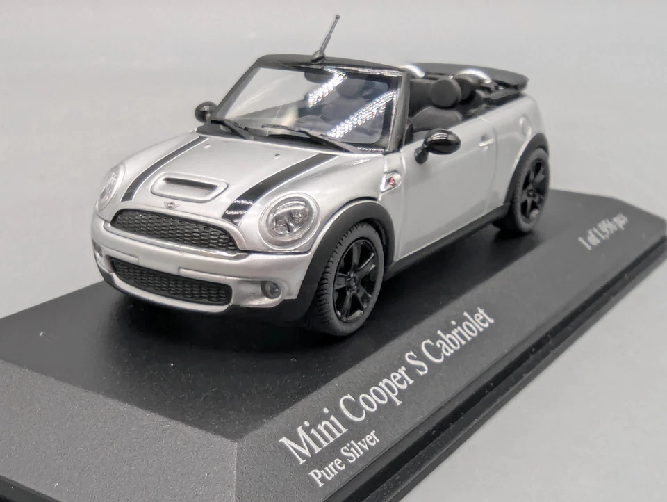 Modellautos 1:43 Minichamps Mini Cooper S Cabriolet Pure Silver 2009 mit OVP - Bild 2 von 4