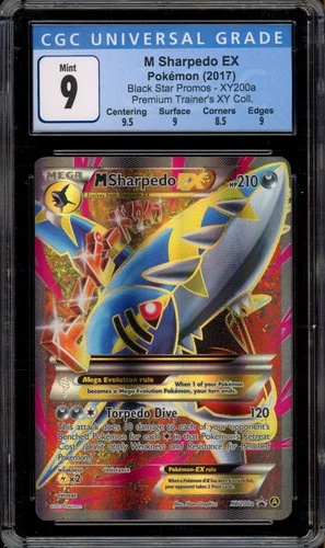 Pokemon M Sharpedo EX XY Premium Trainers Coll. Full Art Promo XY200a CGC 9 Mint