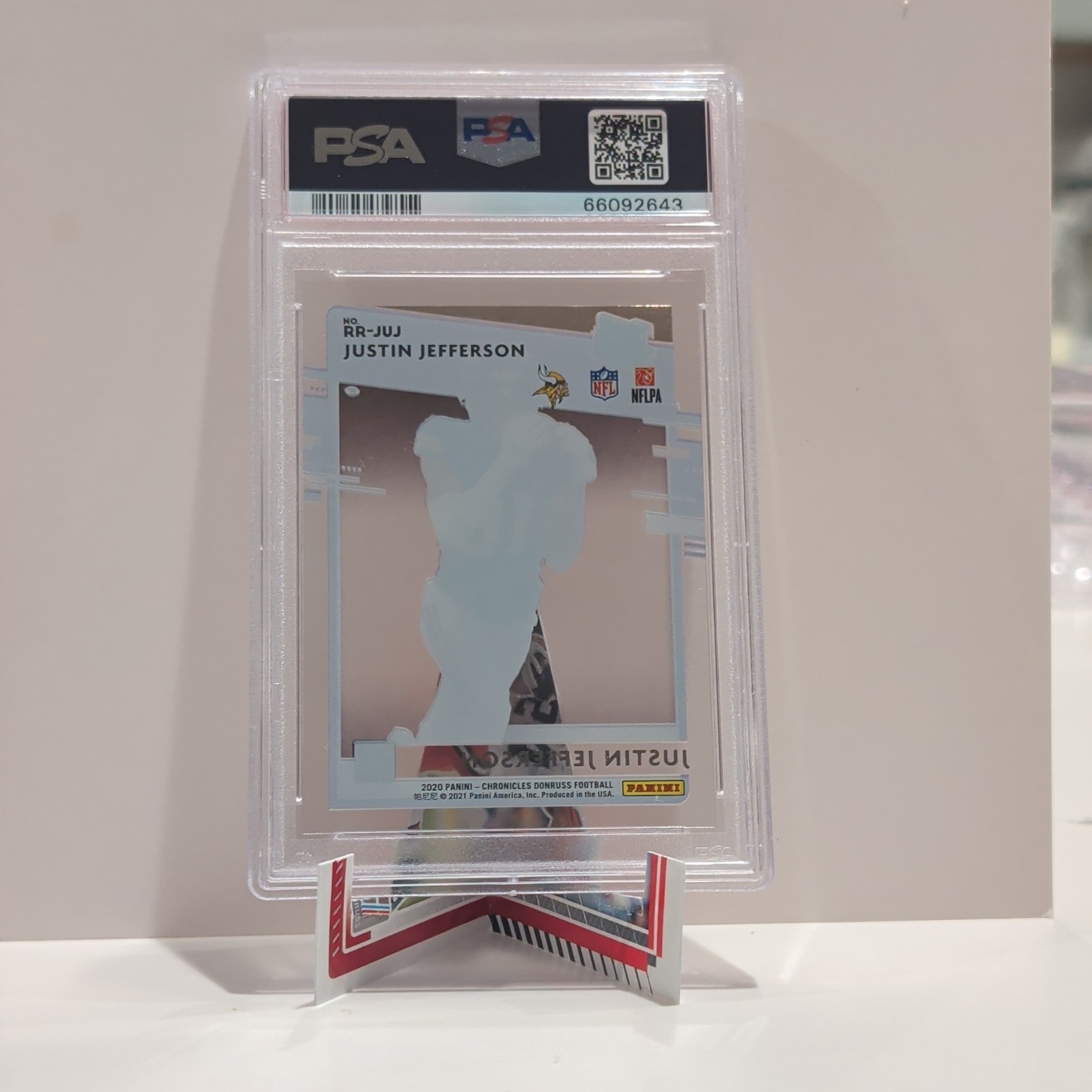 Panini 2020 Chronicles Donruss Rated Rookie Justin Jefferson RR-JUJ PSA 9 view 2