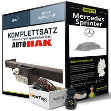 Anhängerkupplung starr für MERCEDES Sprinter +E-Satz (AHK+ES) kpl. NEU ABE