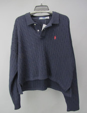 Polo Ralph Lauren Cable Wool Cashmere Polo Sweater MSRP 398
