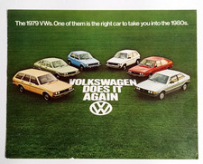 Vintage 1979 Volkswagen VW Car Models Sales Catalog Dealer Manual Brochure Jetta