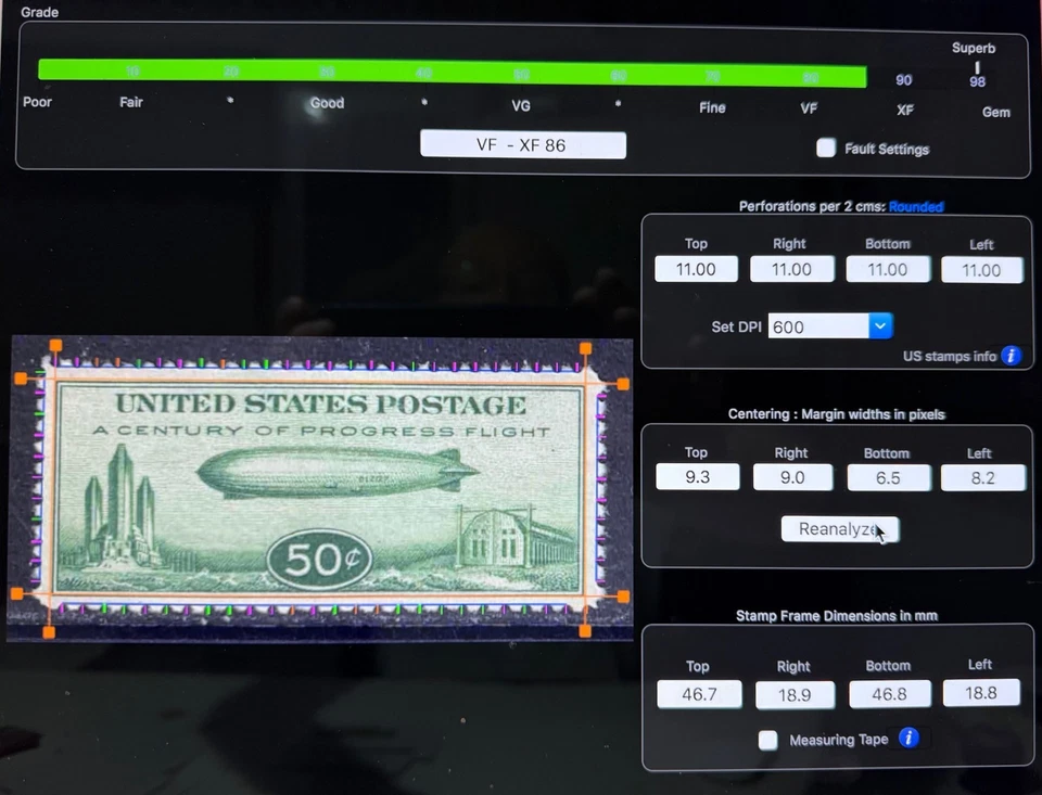 US Scott C18 50c Zeppelin “Baby Zepp” Airmail VF-XF 86 MNH cm197 - Image 4 of 4