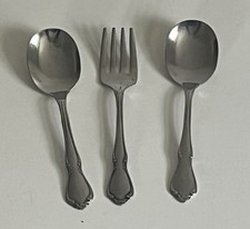 VTG  Oneidacraft Deluxe Stainless England CHATEAU 4-3/8" Baby InfantSpoons Fork