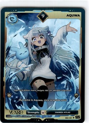 VCard Divine Chaos First Edition 9 Holo Foil  Aquwa