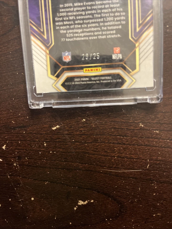 2021 Panini Select Club Level Randy Moss #237 Blue Disco Prizm /25 - Image 3 of 3