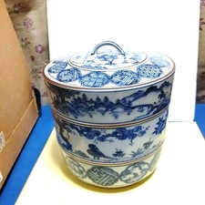 Japanese Jubako Bento Box Mizusashi Sometsuke by Kofu Sone Hori No. 23