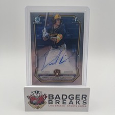 2026 Bowman #CPA-DD Daniel Dickinson 1st Bowman Chrome Auto Brewers GC