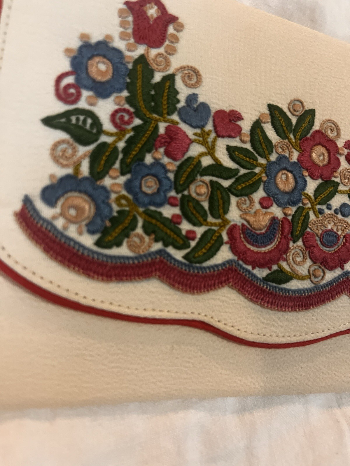 Hungarian Embroidered Purse Clutch Floral - image 6
