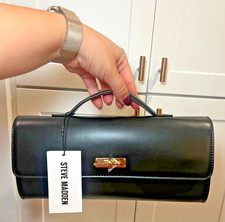 Steve Madden Black Benovi Cluth Purse