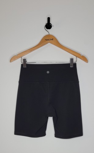 Athleta Transcend 7" Bike Shorts Women's Size Medium Black Stretch Nylon Blend  - Picture 3 of 8