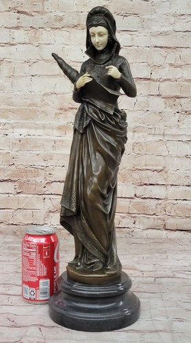 Timeless Beauty Lady Bronze Figurine by Albert Ernest Carrier Belleuse Decor - Picture 2 of 10