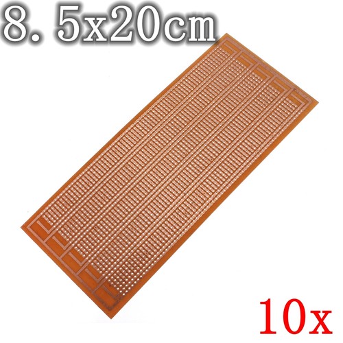 10x PCB 8.5x20cm Prototype Printed Circuit Board Universal Matrix Stripboard DIY