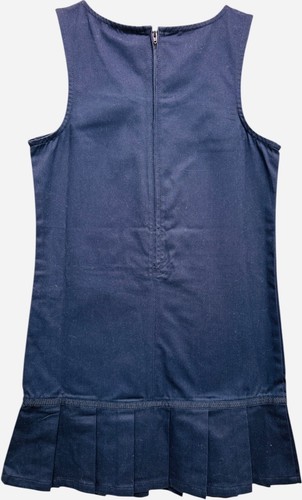 NWT French Toast Drop Waist Blue School Uniform Pleated Jumper Dress, Girls 10 - Picture 2 of 2
