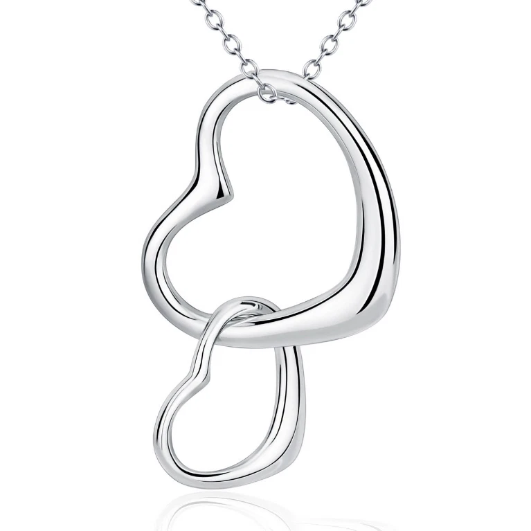 Joined hearts best sale necklace