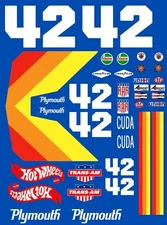 #42 Swede Savage Barracuda Trans AM Race Series 1/18th Scale Waterslide Decal