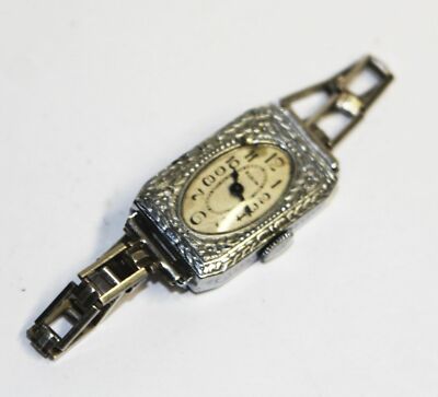 Montre-bracelet Femme Vintage Elgin - Cadran Décoré D'étoiles Octogonales - Ancienne - Déco