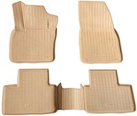 3D Gummi Fussmatten Passend FüR Volvo | XC40 | BJ Ab 2017>| Beige Passgenau