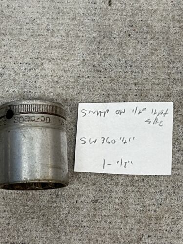 Snap-On USA 1/2” Drive SAE 1-1/8in. 12-Point Shallow Socket SW360 1/2” - Picture 1 of 8