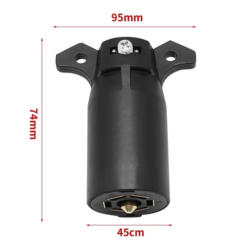 7 Way Round RV Style Trailer Light Plug Connector Replacement End Blade Pin new - Picture 2 of 9